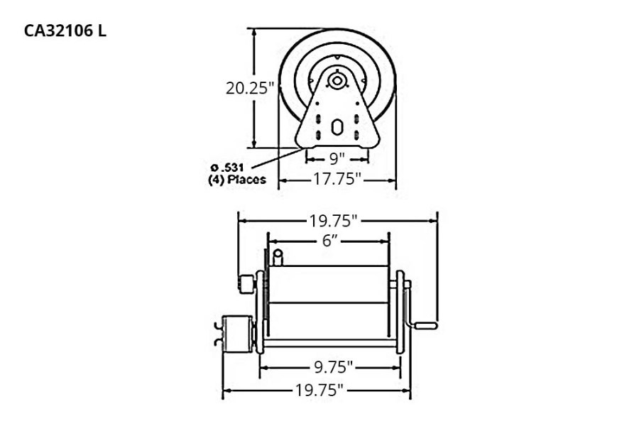 Picture of Reelcraft 30000 Series Hand Crank Hose Reel