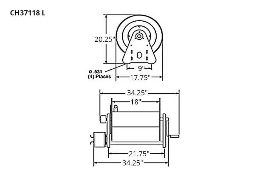 Picture of Reelcraft 30000 Series Hand Crank Hose Reel