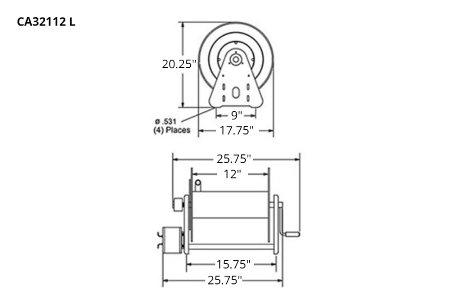 Picture of Reelcraft 30000 Series Hand Crank Hose Reel