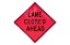 Picture of Sign and Safety Equipment Pink Retroreflective Vinyl "Lane Closed Ahead" Roll-Up Sign