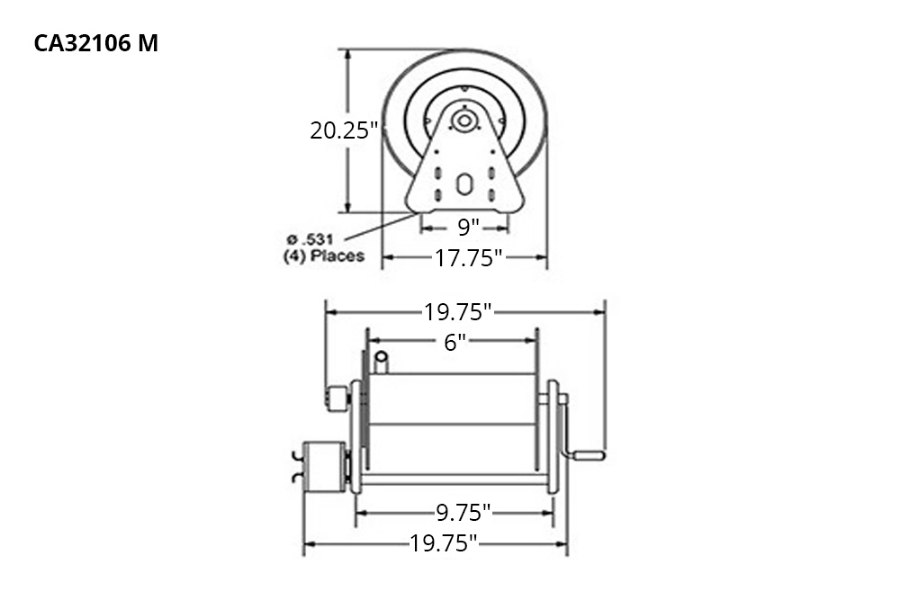 Picture of Reelcraft 30000 Series Hand Crank Hose Reel