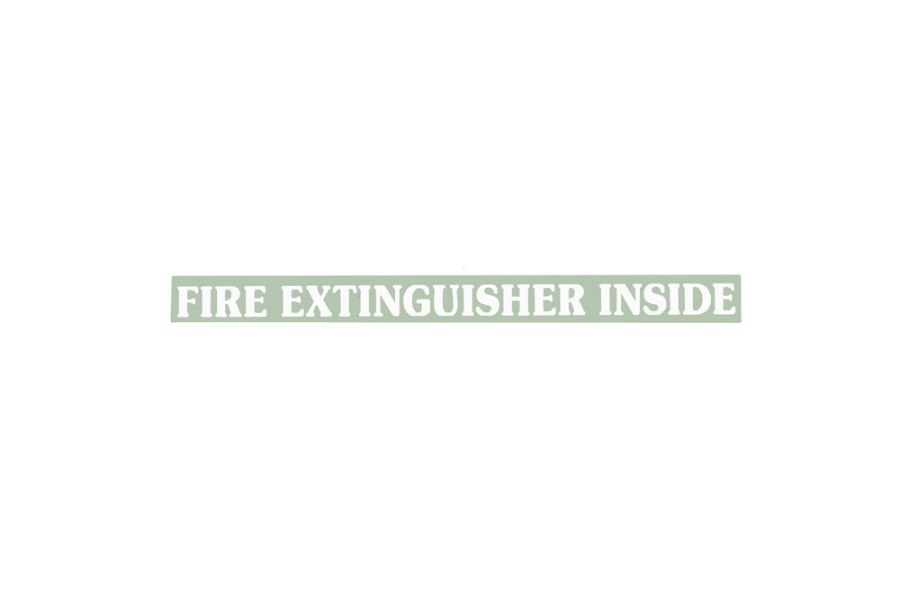Picture of Decal,Fire Extinguisher,White
