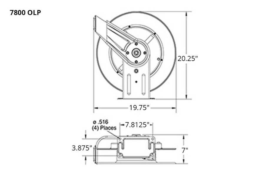 Picture of Reelcraft 7000 Series Air Hose Reel- Hose not included