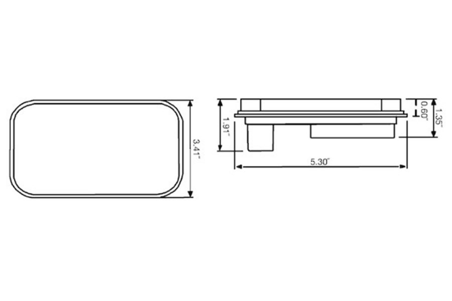 Picture of Buyers 15-LED Stop-Turn-Tail Light, Red, Rectangular, 5-1/3"L
