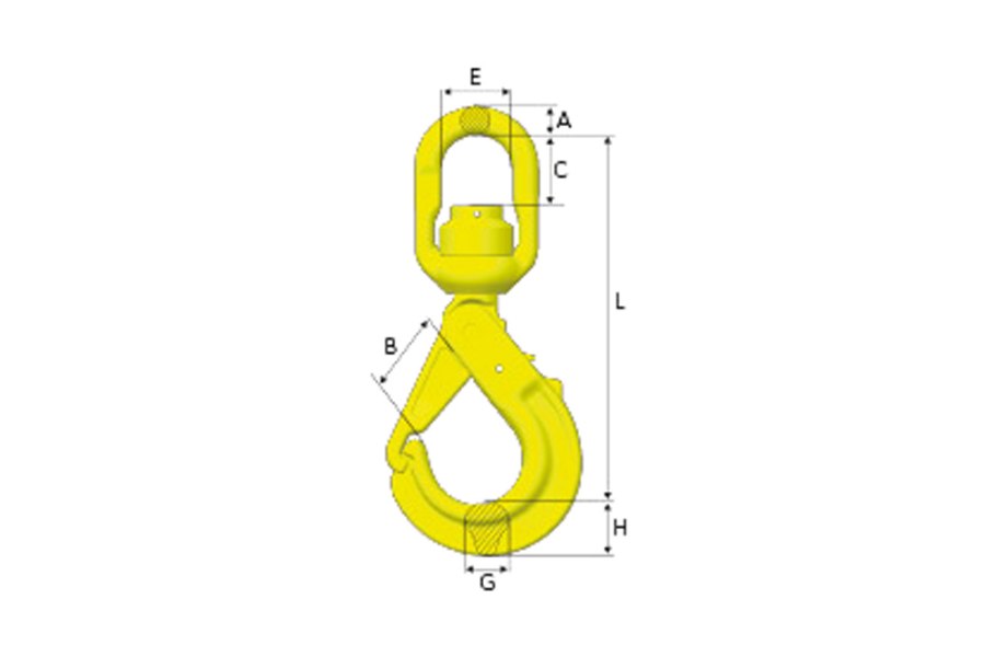 Picture of Gunnebo GrabiQ Swivel Safety Hook with Griplatch LBK