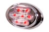 Picture of Maxxima 3" x 2" Mini Oval SS Clearance Marker Lights w/ Clear Lens and 7 LEDs