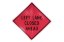 Picture of Sign and Safety Equipment Pink Retroreflective Vinyl "Left Lane Closed Ahead" Roll-Up Sign