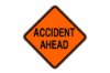 Picture of Sign and Safety Equipment 36" Orange "Accident Ahead" Roll-Up Sign