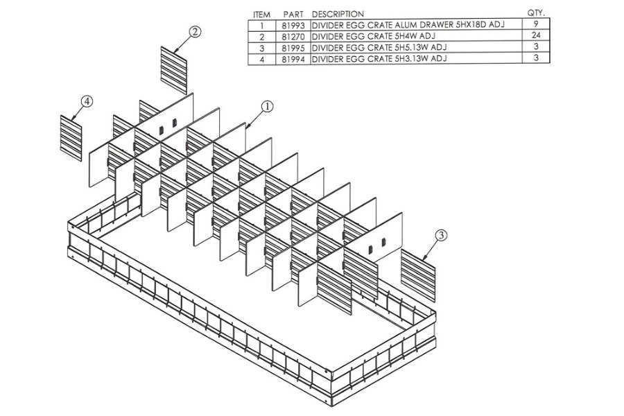 Picture of Stellar Egg Crate Divider Kit