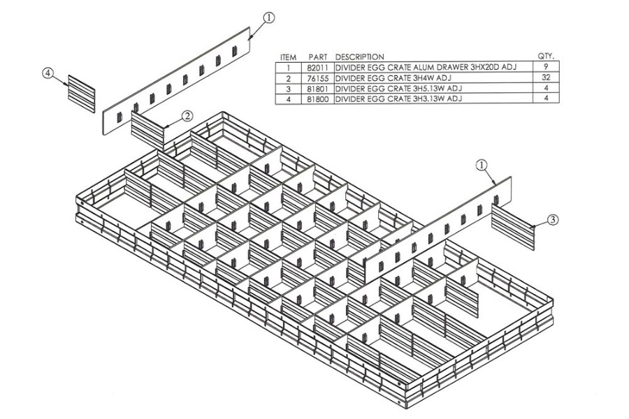 Picture of Stellar Egg Crate Divider Kit