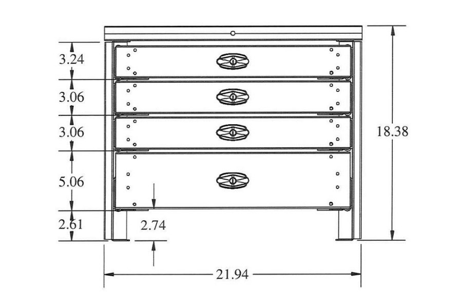 Picture of Stellar 4 Drawer Toolbox Systems