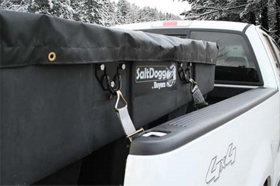 Picture of SaltDogg Electric Direct Drive Poly Slide-In Spreader Extended Chute 53"