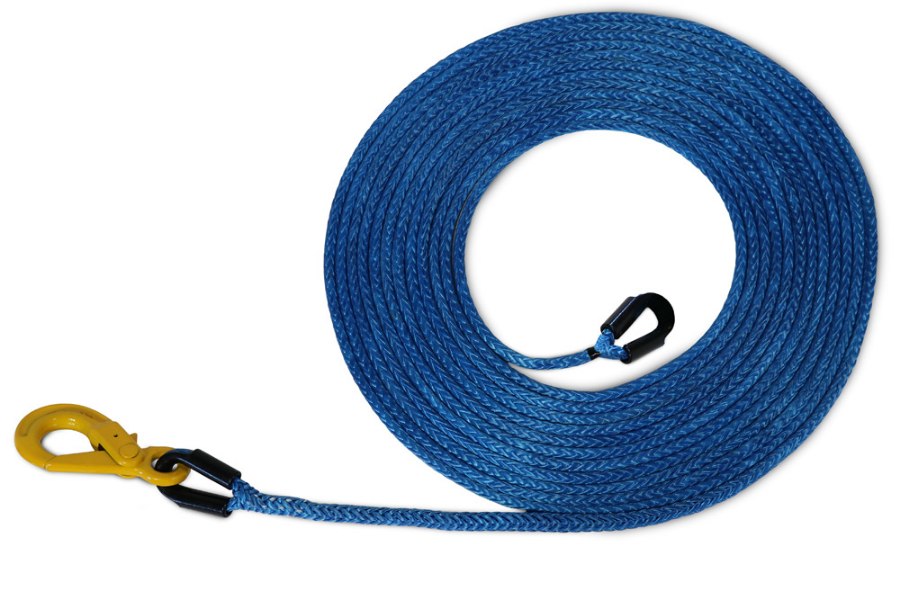 Picture of Amsteel-Blue Light Duty Synthetic Rope Extensions with Self-Locking Hook and
Thimble | 5/16"-1/2"