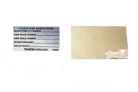 Picture of DewEze Clutch Pump Identification Decal