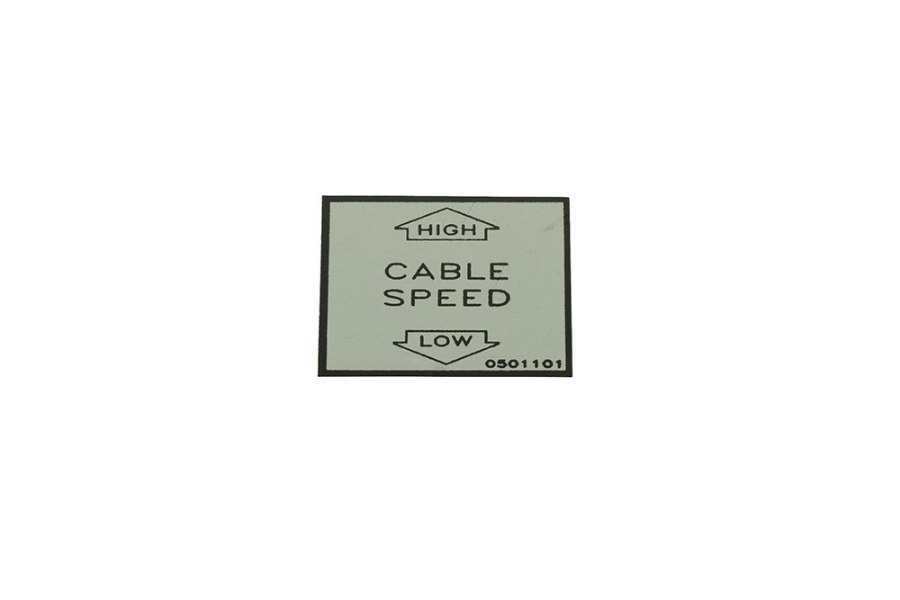 Picture of Decal-Ctrl Cable Speed