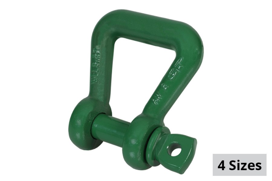 Picture of Green Pin Synthetic Web Sling Shackle with Screw Collar Pin