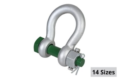 Picture of Green Pin Bow Shackle with Safety Bolt and Fixed Nut