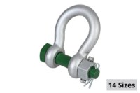 Picture of Green Pin Bow Shackle with Safety Bolt and Fixed Nut