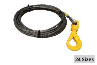 Picture of All-Grip Steel Core Winch Cable with Self-Locking Swivel Hook