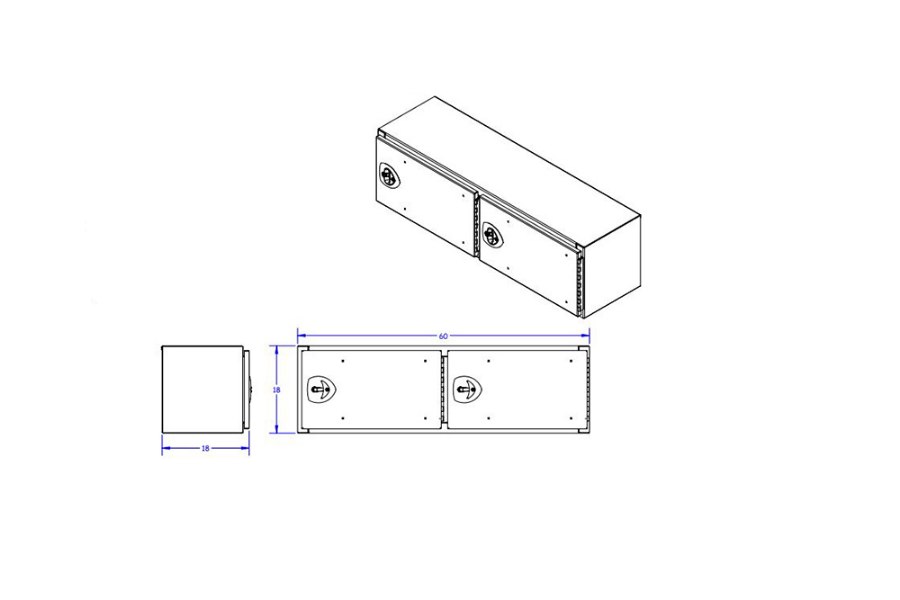 Picture of RC Industries Aluminum Toolbox w/Stainless Steel Swing Doors