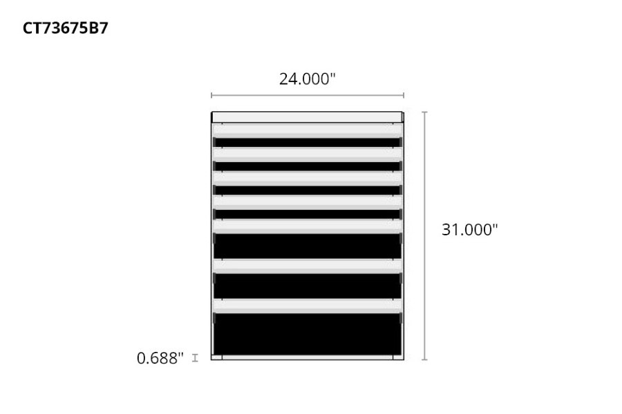 Picture of CTech 7 Drawer Black Toolbox Systems