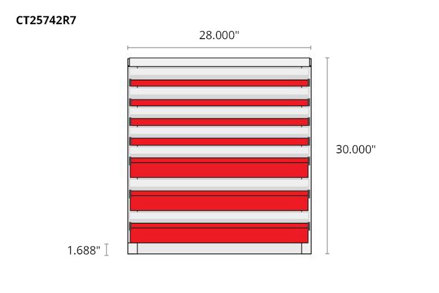 Picture of CTech 7 Drawer Red Toolbox Systems