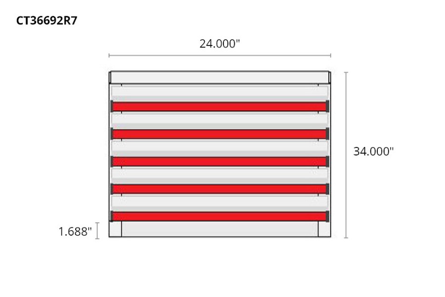 Picture of CTech 7 Drawer Red Toolbox Systems