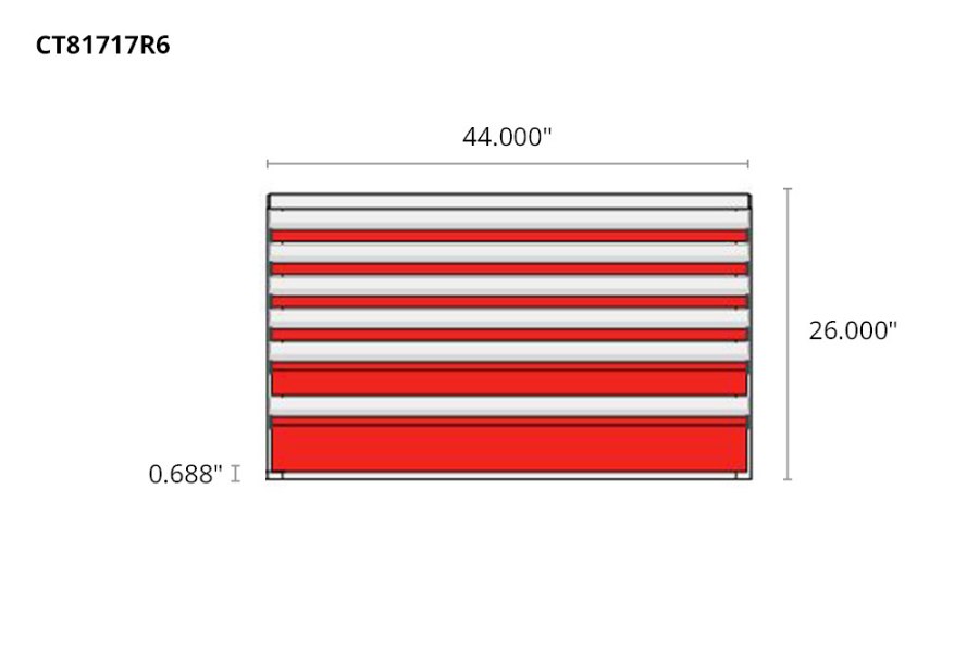 Picture of CTech 6 Drawer Red Toolbox Systems