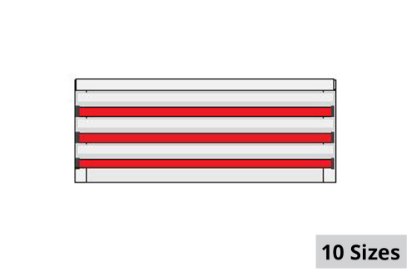 Picture of CTech 3 Drawer Red Toolbox Systems