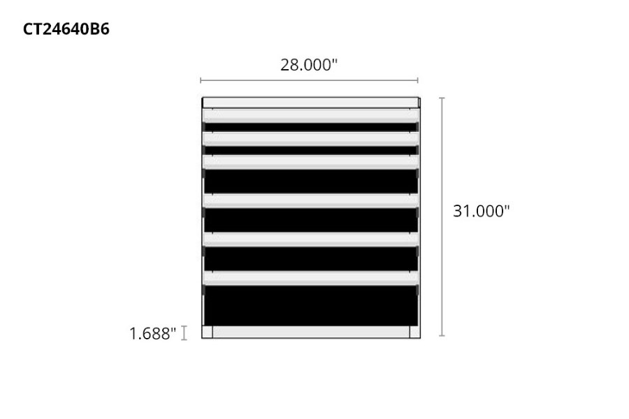 Picture of CTech 6 Drawer Black Toolbox Systems
