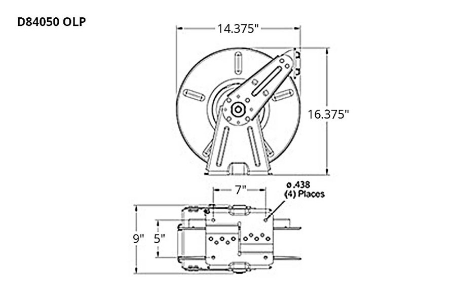 Picture of Reelcraft DP5000 Series Air/Water Dual Pedestal Hose Reel