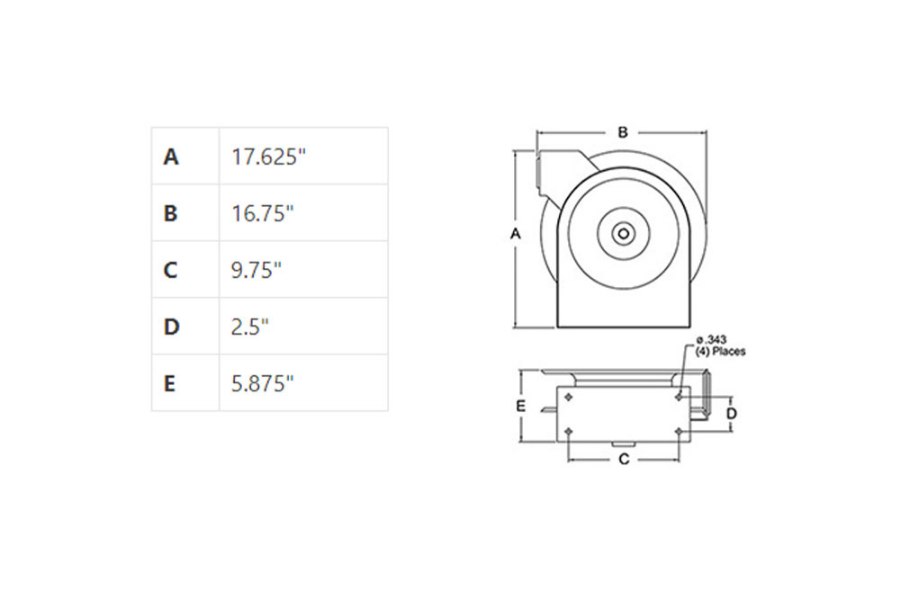 Picture of Reelcraft DP5000 Series Air/Water Dual Pedestal Hose Reel