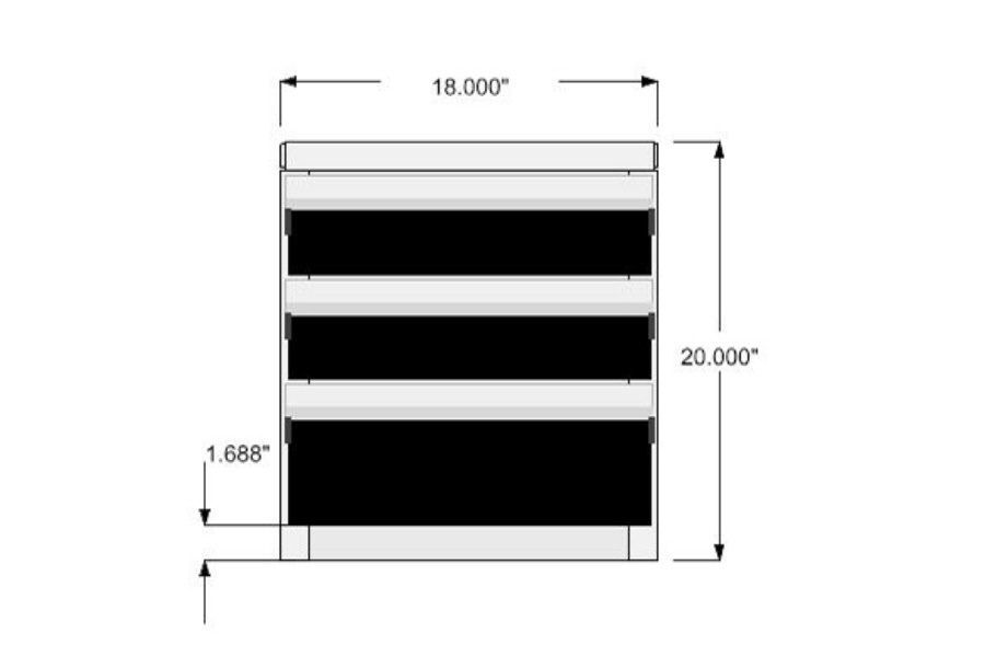 Picture of CTech 3 Drawer Black Toolbox Systems