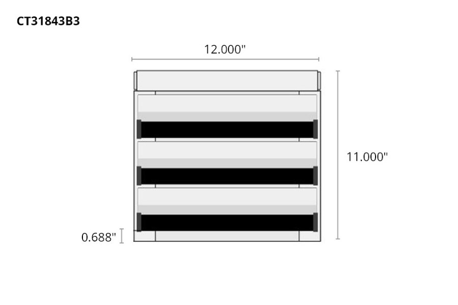 Picture of CTech 3 Drawer Black Toolbox Systems