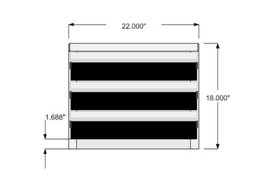 Picture of CTech 3 Drawer Black Toolbox Systems