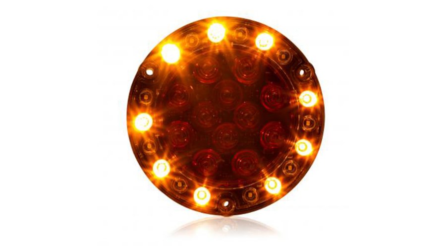 Picture of Maxxima Round Hybrid Combination Stop/Turn/Tail/Back Up and Amber Flashing Warning
Light
