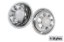 Picture of Phoenix Stainless Steel D.O.T. Dual Wheel Simulator 19.5" x 6.75" 8 Lug 4 HH 33MM Lug Nut Covers for 22mm Lug Nuts