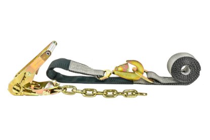 Picture of AW Direct Tow Pro Axle Tie-Down Assembly with Twisted Snap Hooks and Wide
Handled Ratchet with Chain