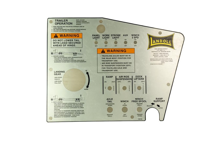 Picture of Landoll 900 Placard Control Panel