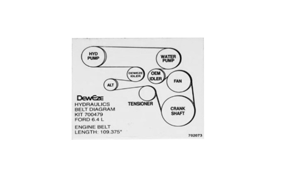 Picture of DewEze Belt Diagram Decal 702073