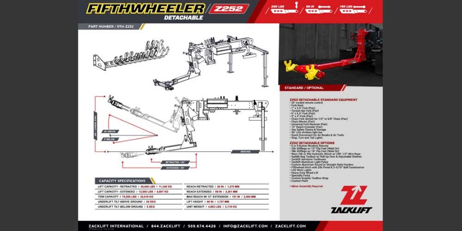 Picture of Zacklift Z252 Fifth Wheeler Detachable Towing Unit