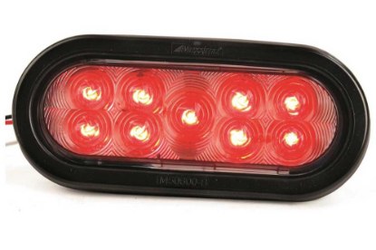Picture of Maxxima LED Red Oval Body Light - Clear Lens