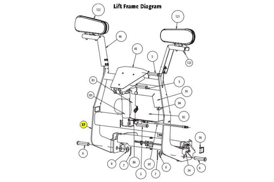 Picture of SnowDogg Lift Frame Weldment CM/VXFII
