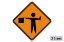 Picture of Sign and Safety Equipment Orange Flagger Symbol Roll-Up Sign