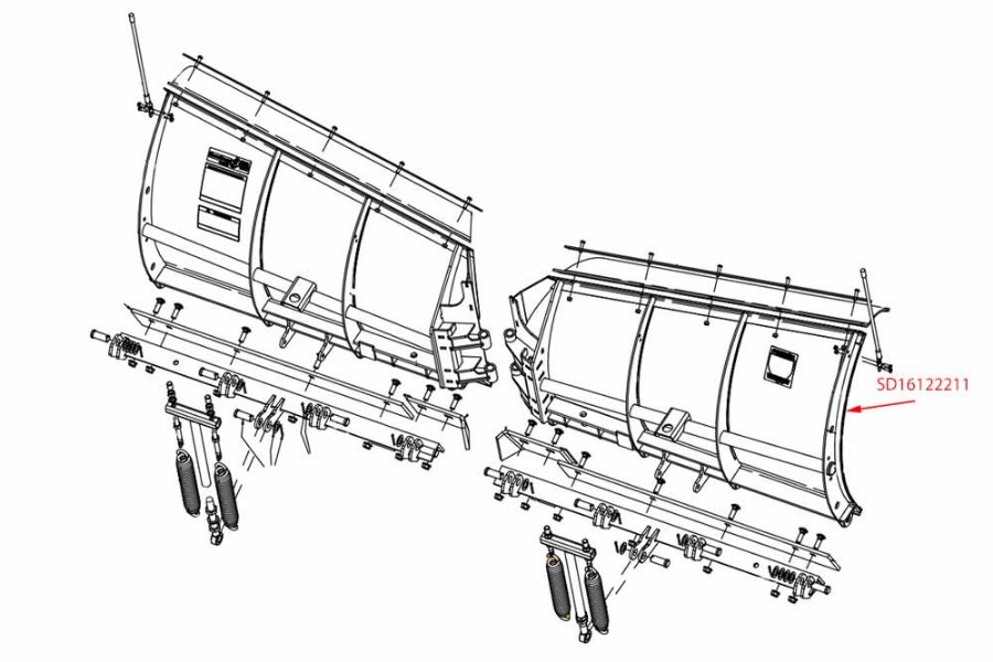 Picture of SnowDogg Moldboard Weldmnt Driver/Passenger Side VXF85II