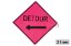 Picture of Sign & Safety Equipment Pink Retroreflective Vinyl "Detour" Roll-Up Sign