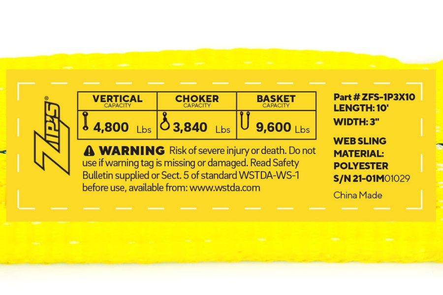 Picture of Zip's Flat Strap Eye Sling - 1 Ply