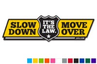 Picture of Zip's "Slow Down Move Over - It's The Law" Vinyl Vehicle Decal