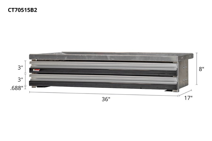 Picture of CTech 2 Drawer Black Toolbox Systems