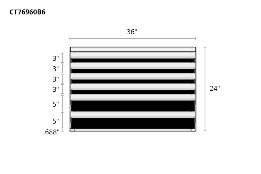 Picture of CTech 6 Drawer Black Toolbox Systems